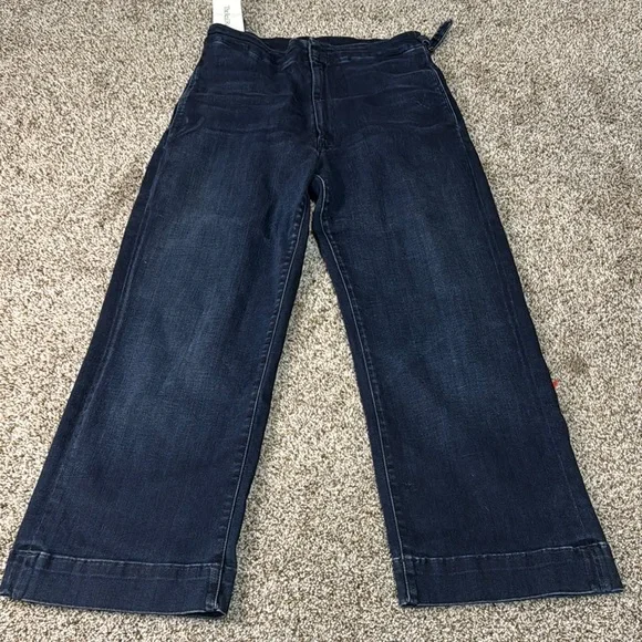 MOTHER Women's The Zipper Cinch Greaser High Waist Crop Wide Leg Jeans S… - Picture 4 of 13